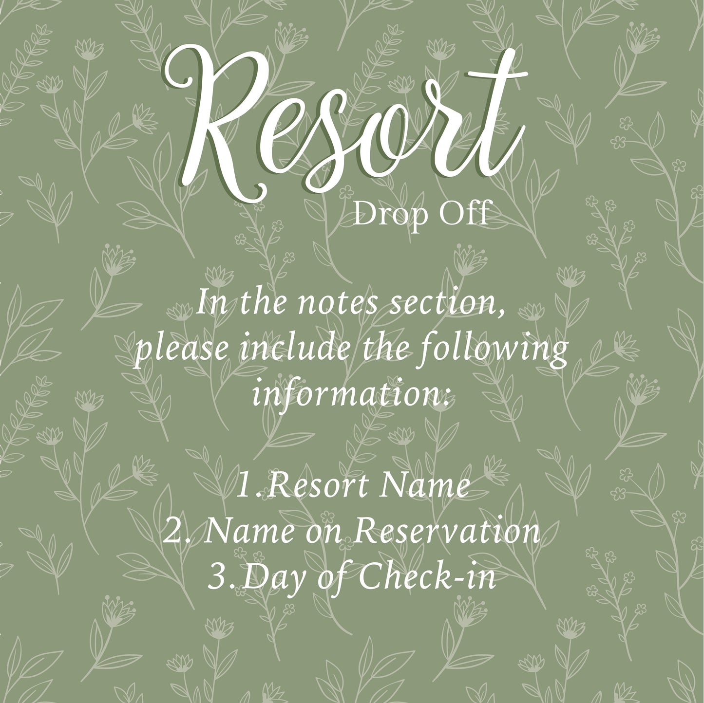 Resort Drop-Off