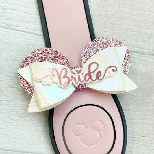 Bride Pink Ear Band Bow