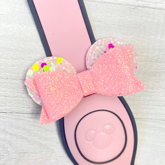Glow In The Dark Pink Ear Band Bow