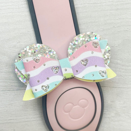 Pastel Valentine Classic Simplicity Ear Band Bow