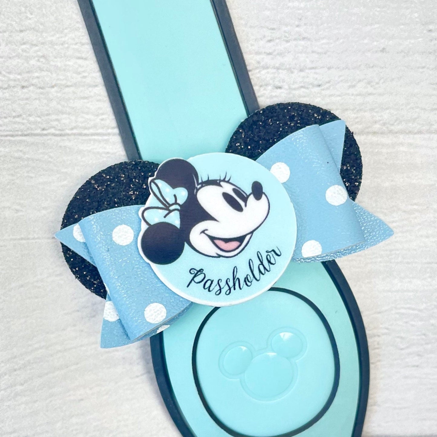 Light Blue Passholder Ear Band Bow