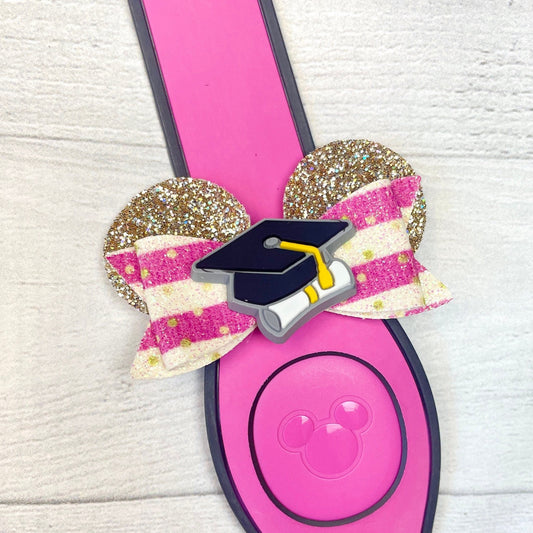 Pink Graduation Ear Band Bow