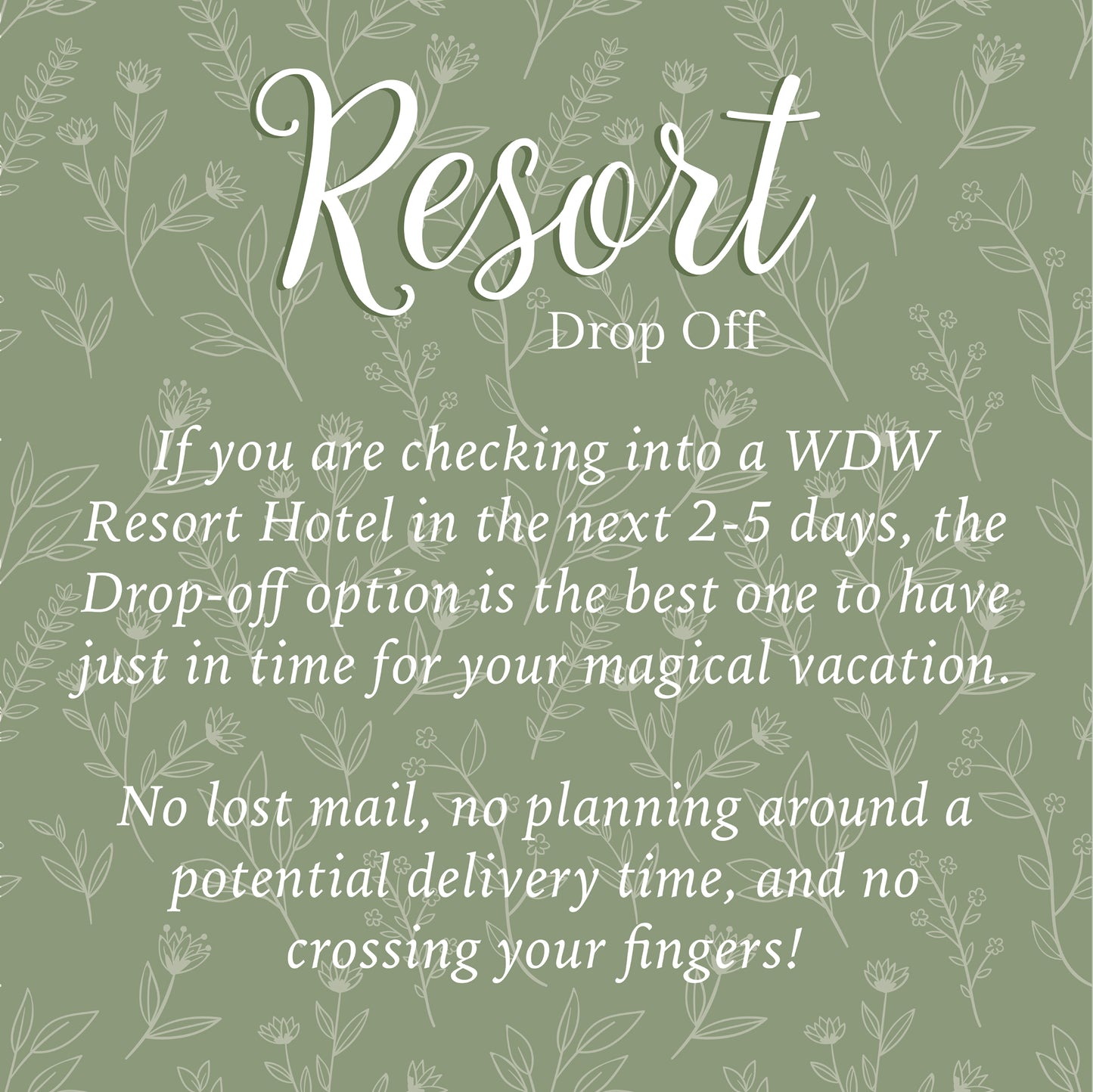 Resort Drop-Off