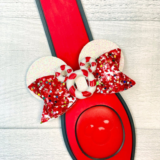 Mr. Peppermint Mouse Ear Band Bow