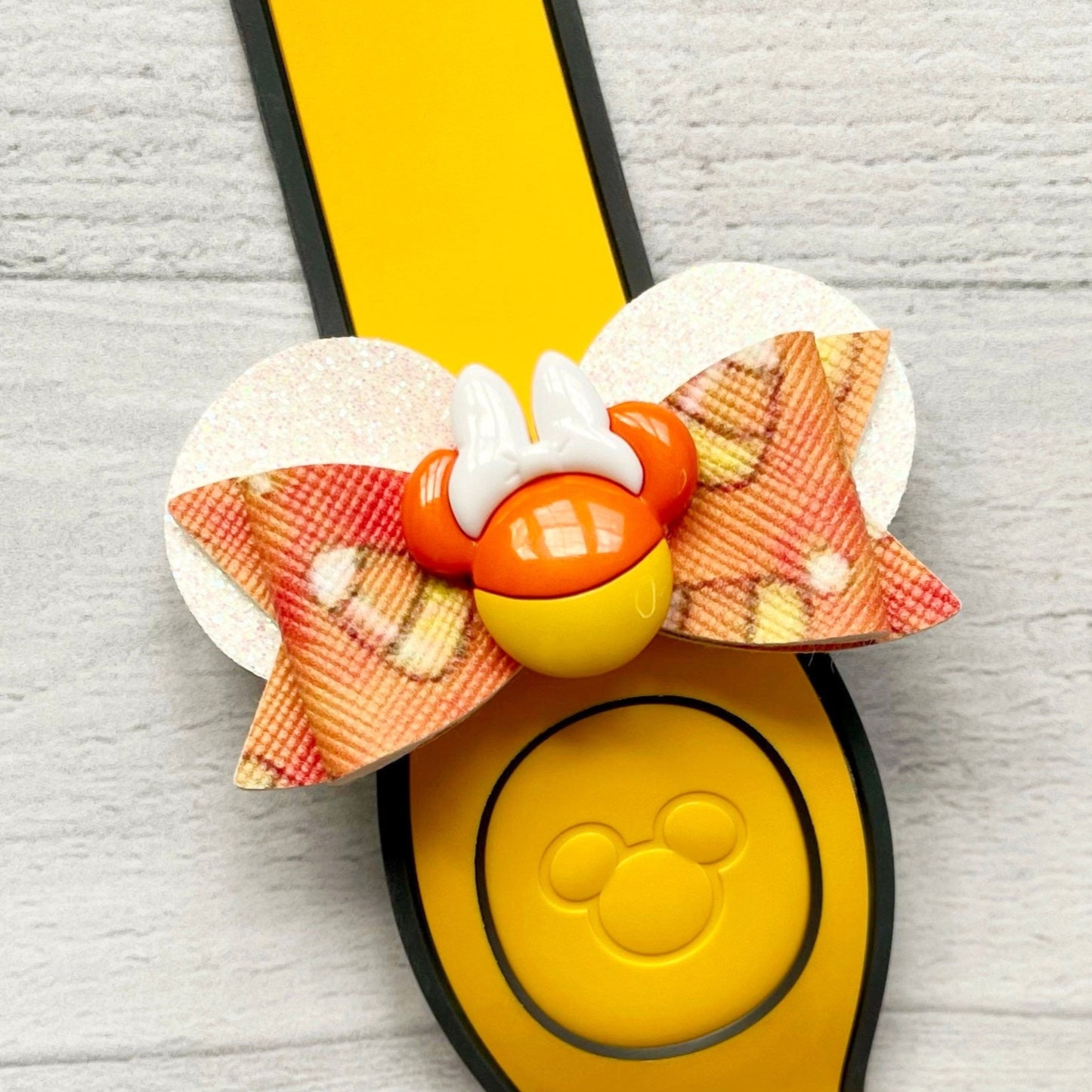 Candy Corn Ear Band Bow