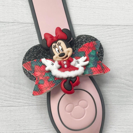 Christmas Minnie Ear Band Bow