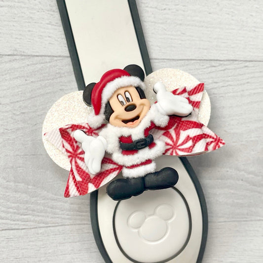 Santa Mouse Ear Band Bow