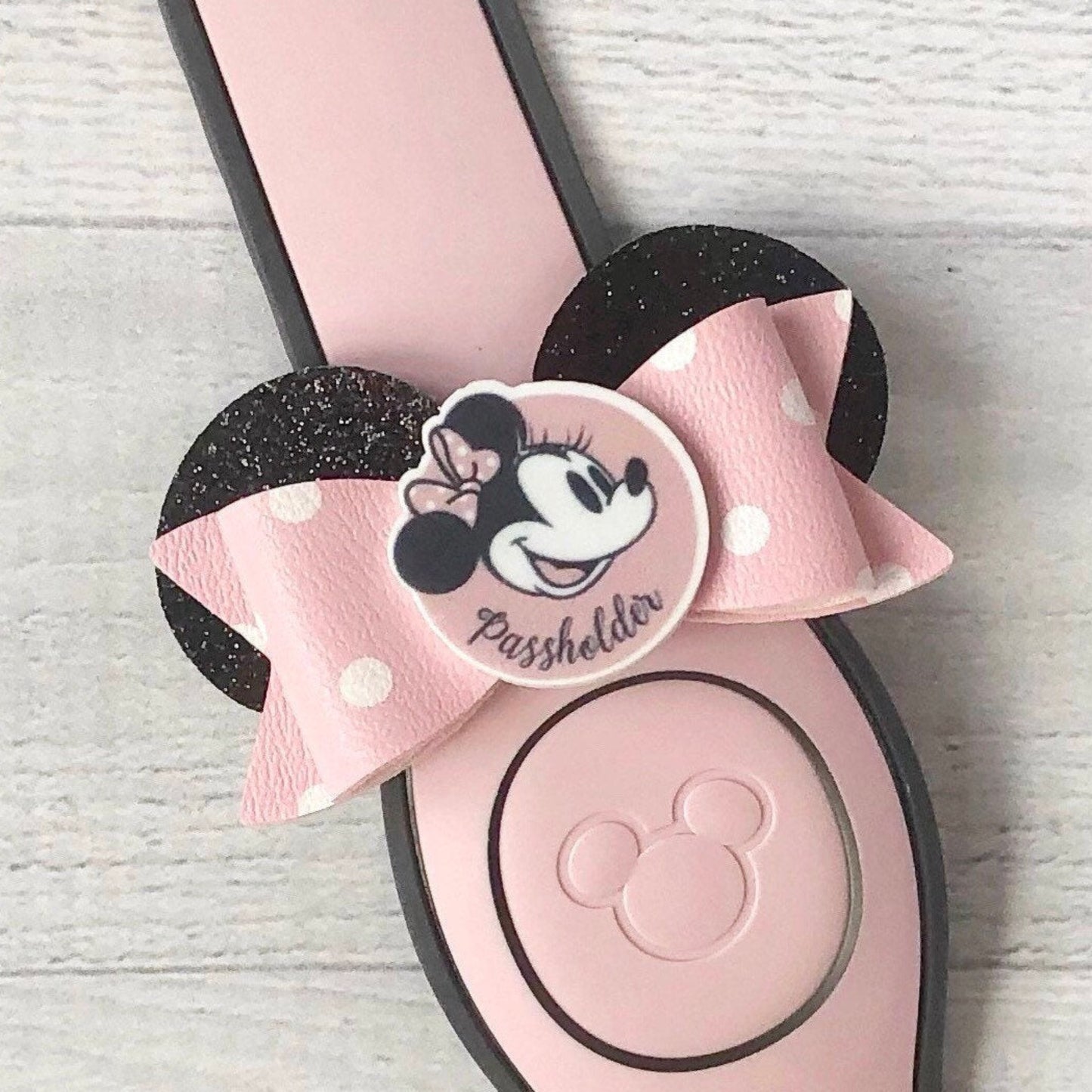 Pink Passholder Ear Band Bow