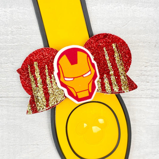 Iron Man Superhero Ear Band Bow