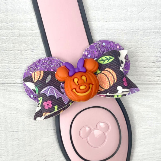 Mrs. Mouse Pumpkin Ear Band Bow