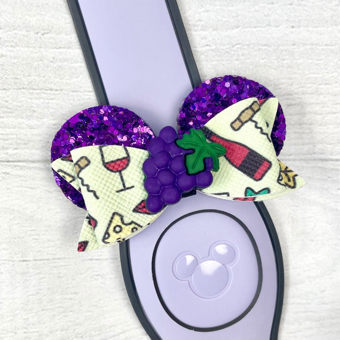 Grape Wine Ear Band Bow