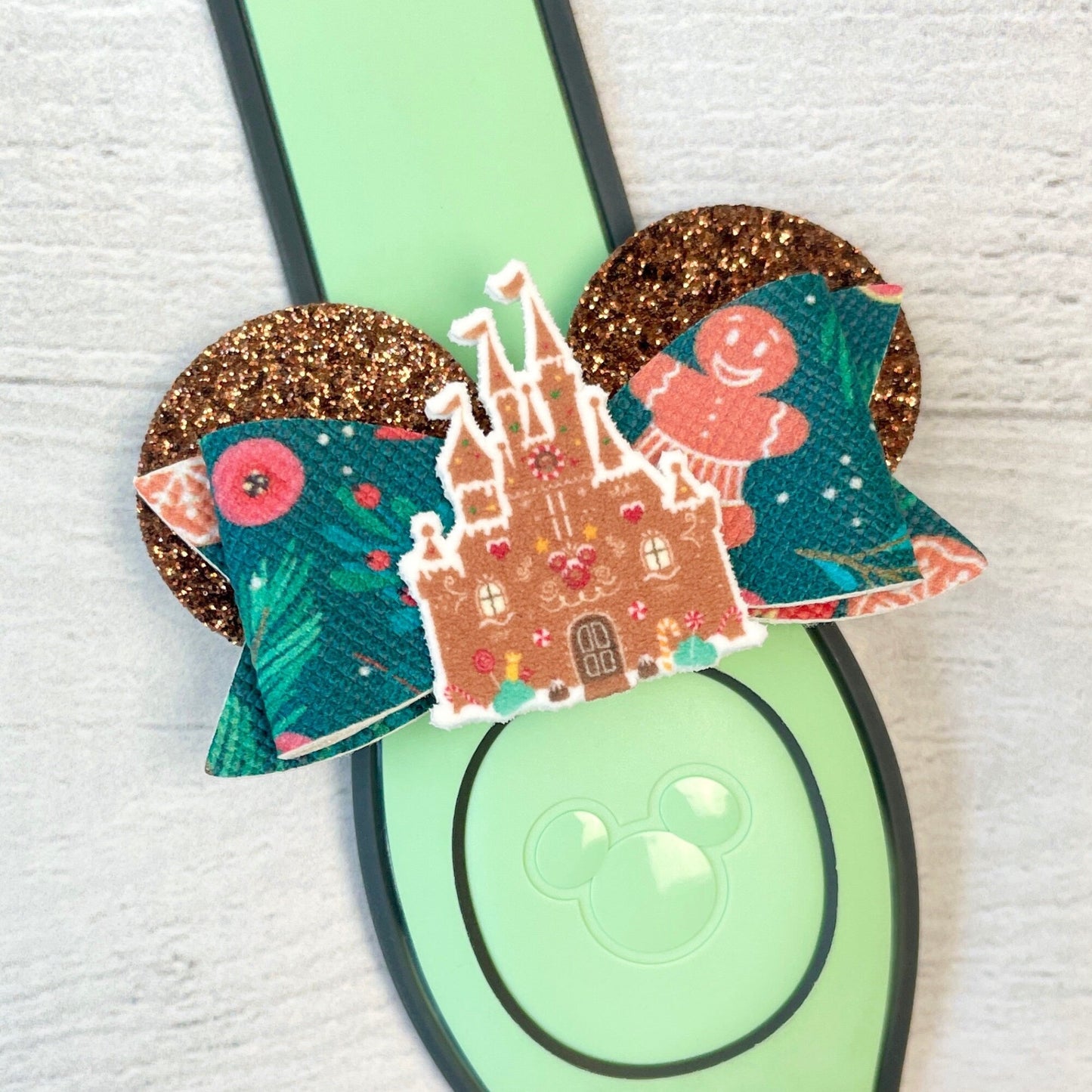 Gingerbread Castle Ear Band Bow