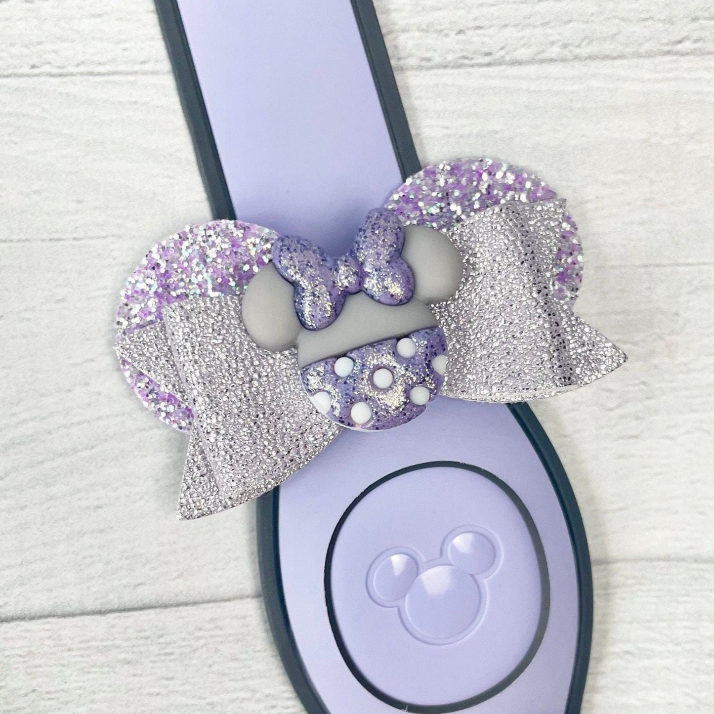 Purple Mrs. Mouse Ear Band Bow