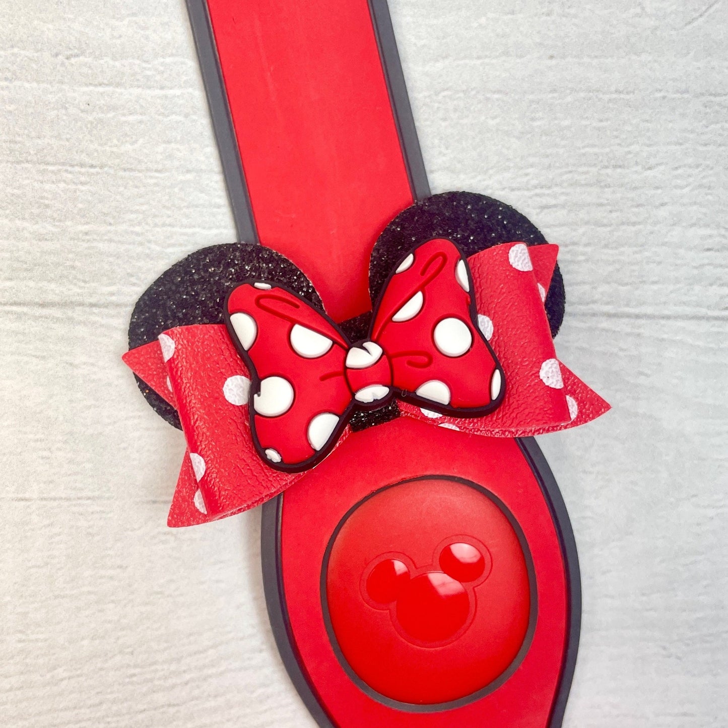 Red Polka Dot Bow Ear Band Bow